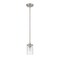 Z-Lite Beckett 1 Light Mini Pendant, Brushed Nickel And Clear Seedy 492MP-BN - alternate 3